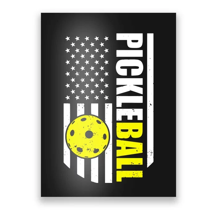 Pickleball Usa Flag Love Playing Pickleball Poster