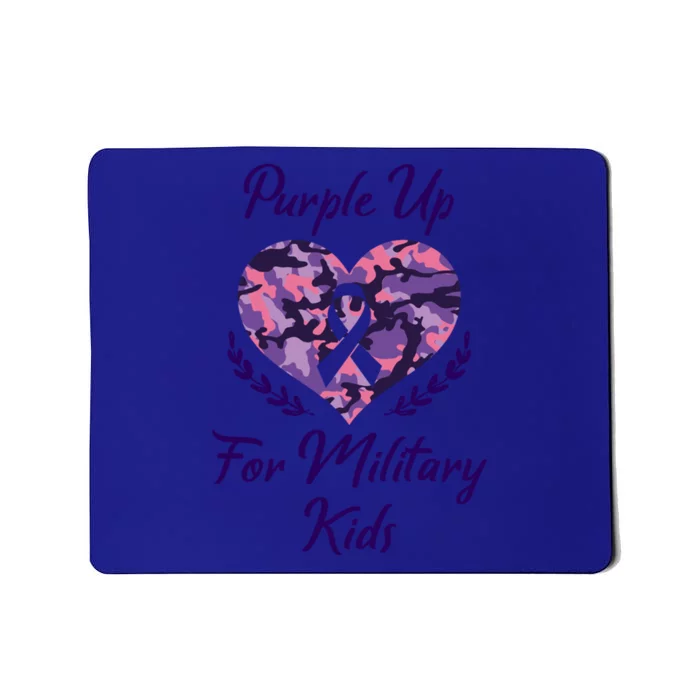 Purple Up For Military Great Gift Military Month Heart Gift Mousepad