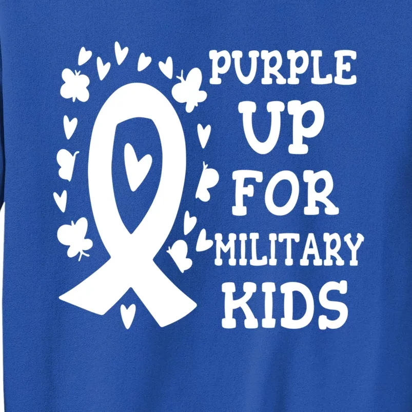 Purple Up For Military Month Military Cute Butterfly Cute Gift Sweatshirt