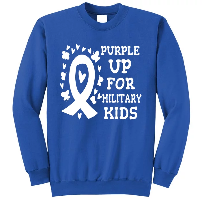 Purple Up For Military Month Military Cute Butterfly Cute Gift Sweatshirt