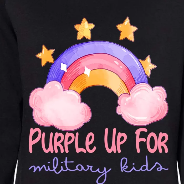 Purple Up For Military Month Of The Military Cute Gift Womens California Wash Sweatshirt