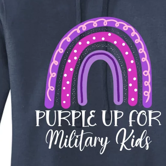 Purple Up For Military Rainbow Military Month Gift Women's Pullover Hoodie