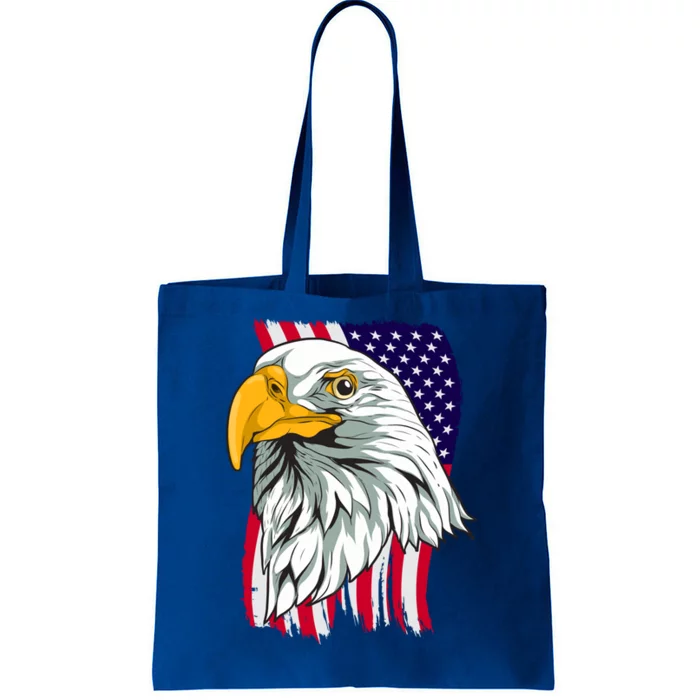 Patriotic Us Flag Pride Freedom Liberty American Bald Eagle Meaningful Gift Tote Bag