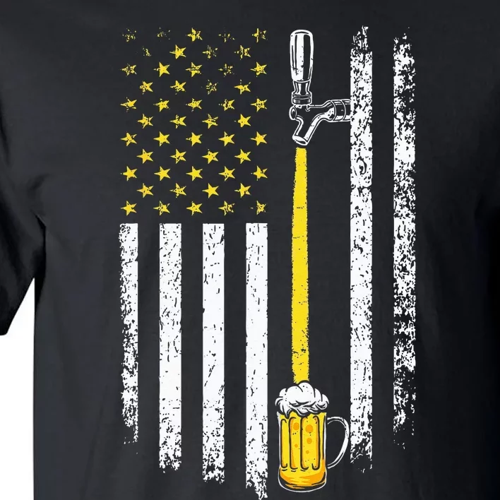 Patriotic US Flag American Brewery Craft Beer Funny Tall T-Shirt