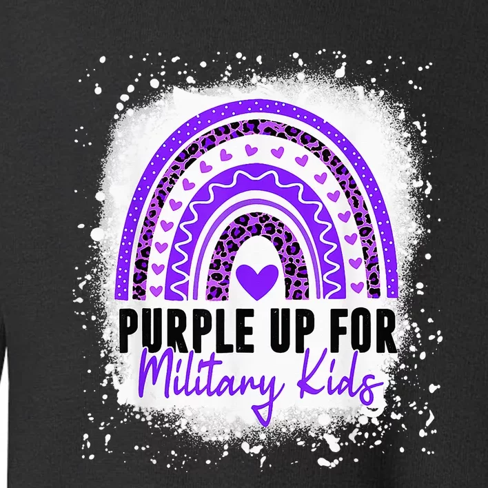 Purple Up For Military Month Of The Military Child Toddler Sweatshirt