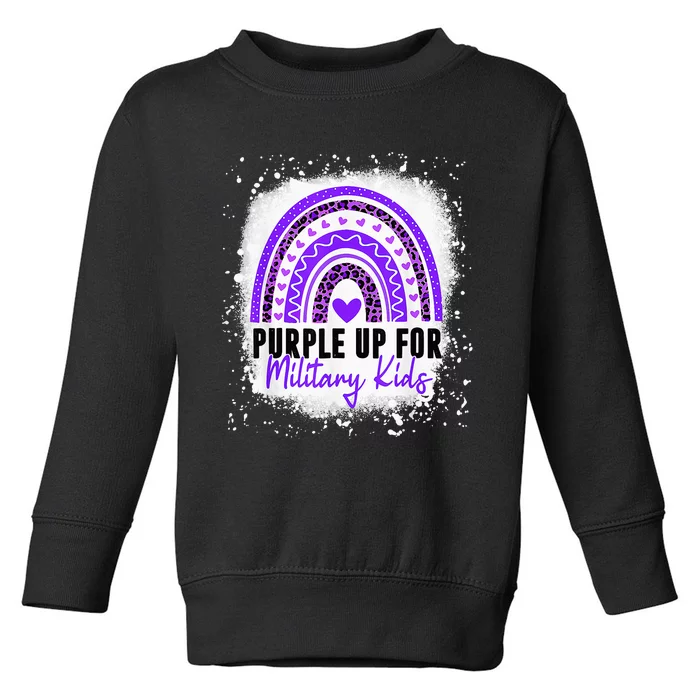 Purple Up For Military Month Of The Military Child Toddler Sweatshirt