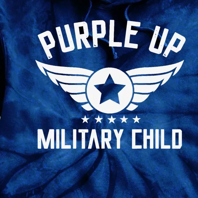 Purple Up For Military Military Child Month Tie Dye Hoodie