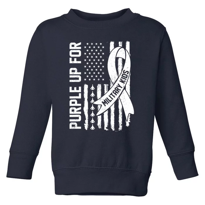 Purple Up For Military Military Child Month Toddler Sweatshirt