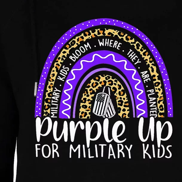 Purple Up For Military Cool Month Of The Military Child Womens Funnel Neck Pullover Hood