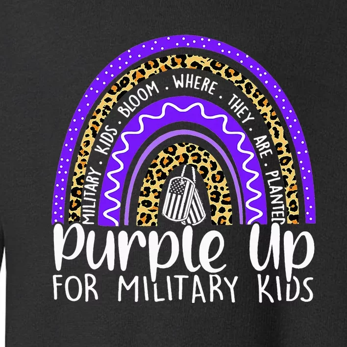 Purple Up For Military Cool Month Of The Military Child Toddler Sweatshirt