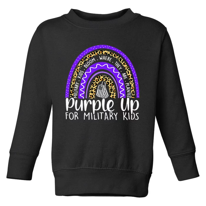 Purple Up For Military Cool Month Of The Military Child Toddler Sweatshirt