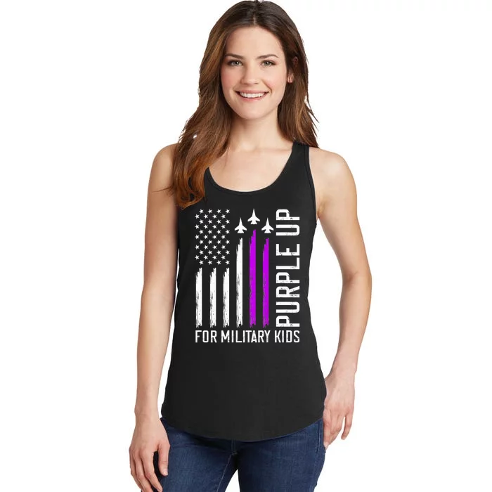 Purple Up For Military Military Child Month Ladies Essential Tank