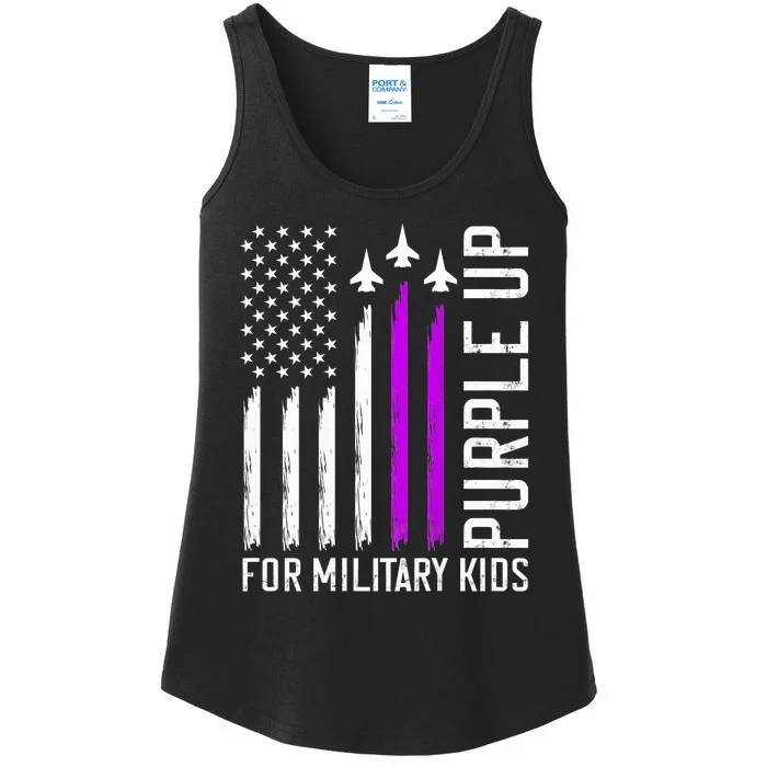 Purple Up For Military Military Child Month Ladies Essential Tank