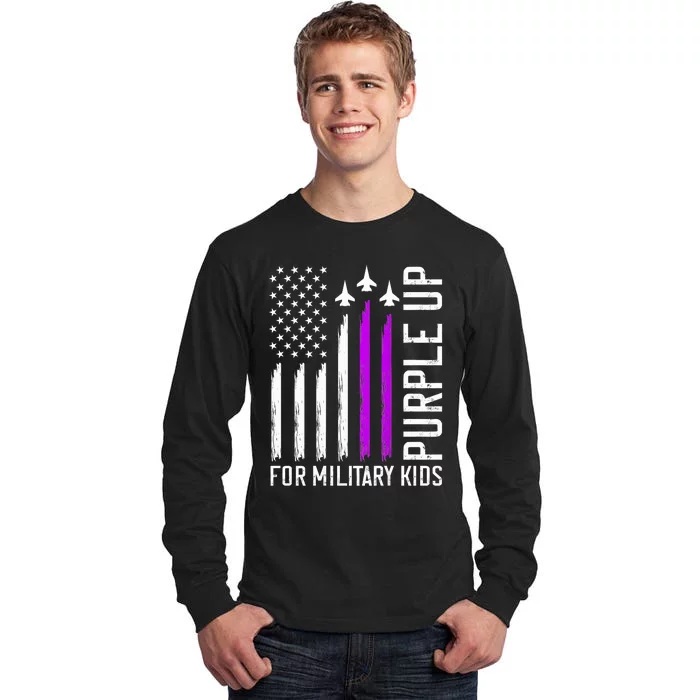 Purple Up For Military Military Child Month Tall Long Sleeve T-Shirt