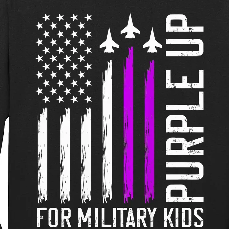 Purple Up For Military Military Child Month Tall Long Sleeve T-Shirt