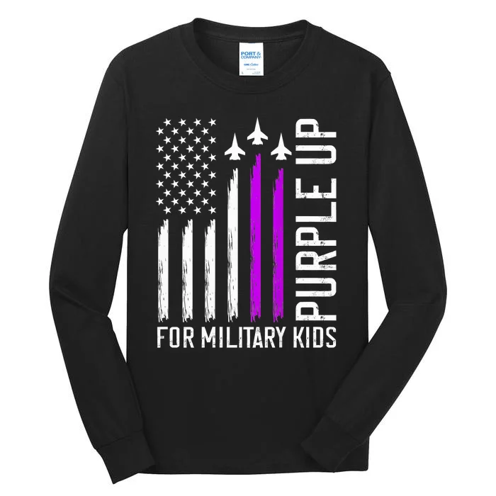 Purple Up For Military Military Child Month Tall Long Sleeve T-Shirt