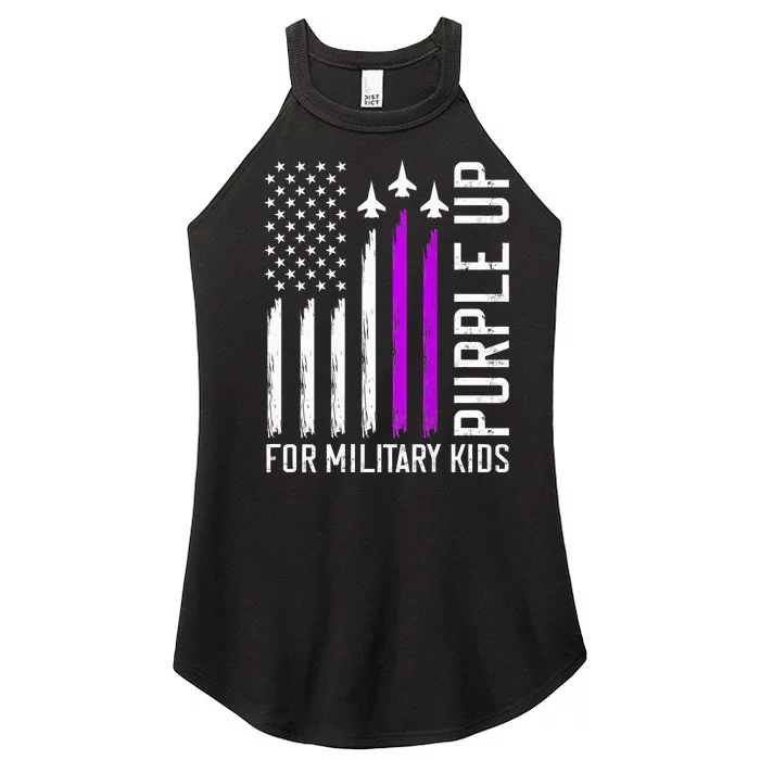 Purple Up For Military Military Child Month Women’s Perfect Tri Rocker Tank