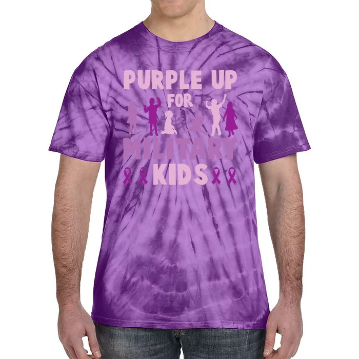 Purple Up For Military Month Of The Military Child Tie-Dye T-Shirt