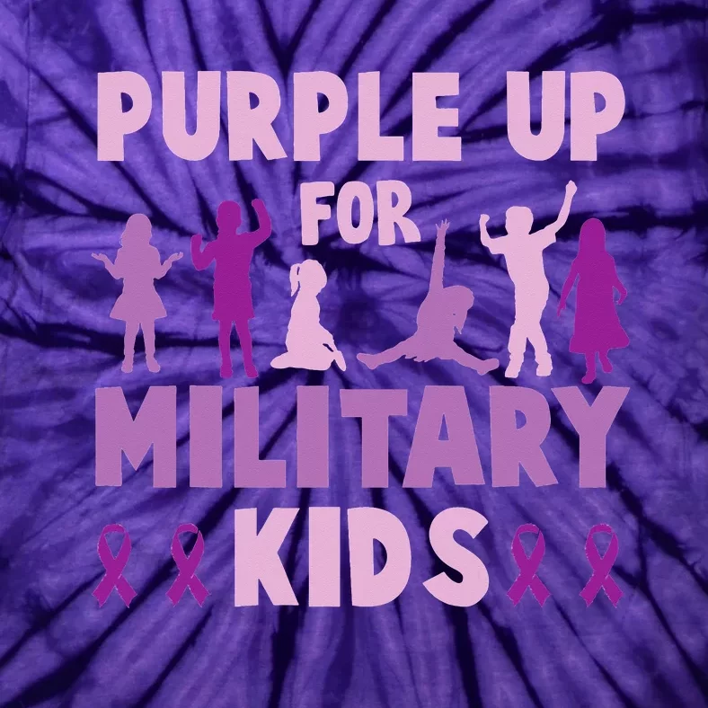 Purple Up For Military Month Of The Military Child Tie-Dye T-Shirt