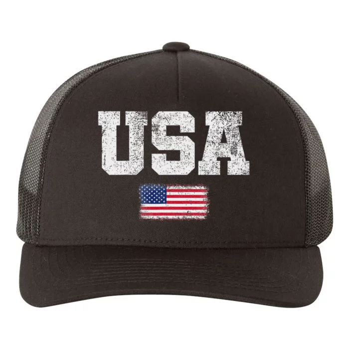 Patriotic Usa Flag 4th Of July Yupoong Adult 5-Panel Trucker Hat