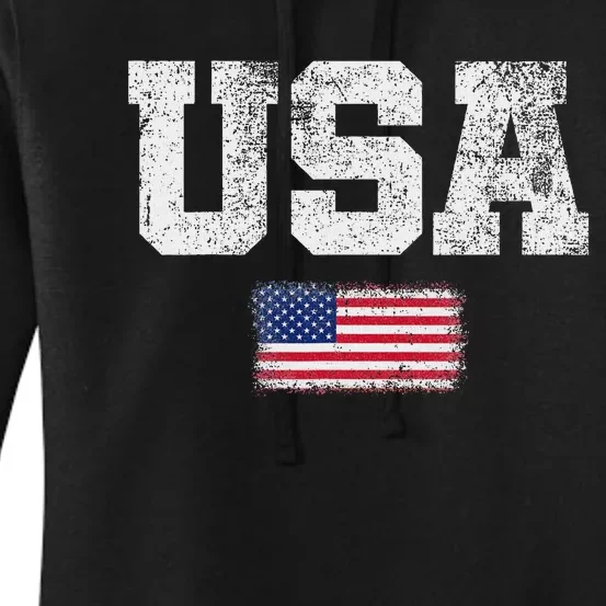 Patriotic Usa Flag 4th Of July Women's Pullover Hoodie