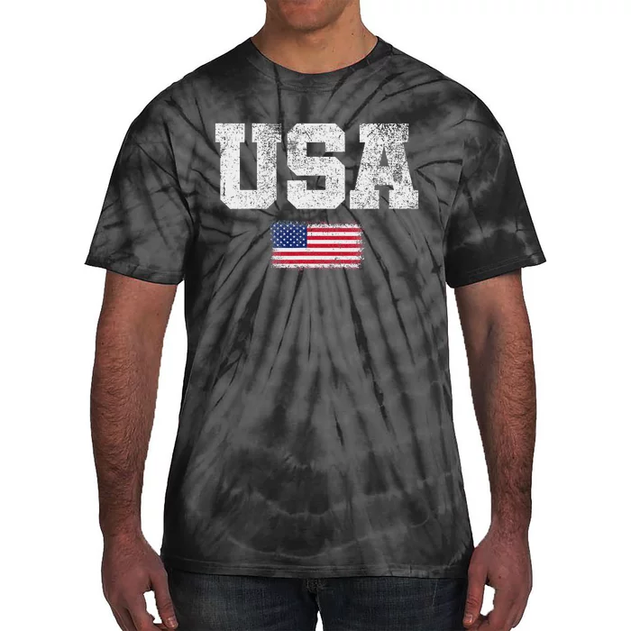 Patriotic Usa Flag 4th Of July Tie-Dye T-Shirt