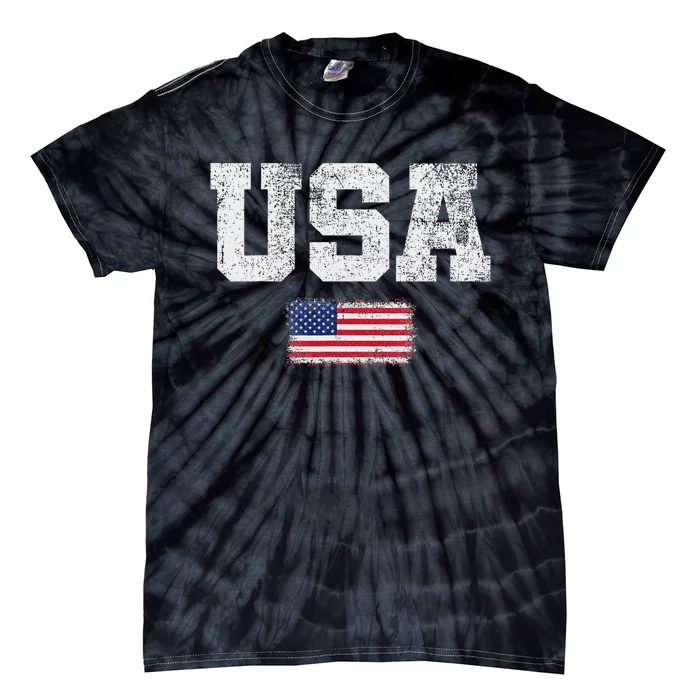 Patriotic Usa Flag 4th Of July Tie-Dye T-Shirt