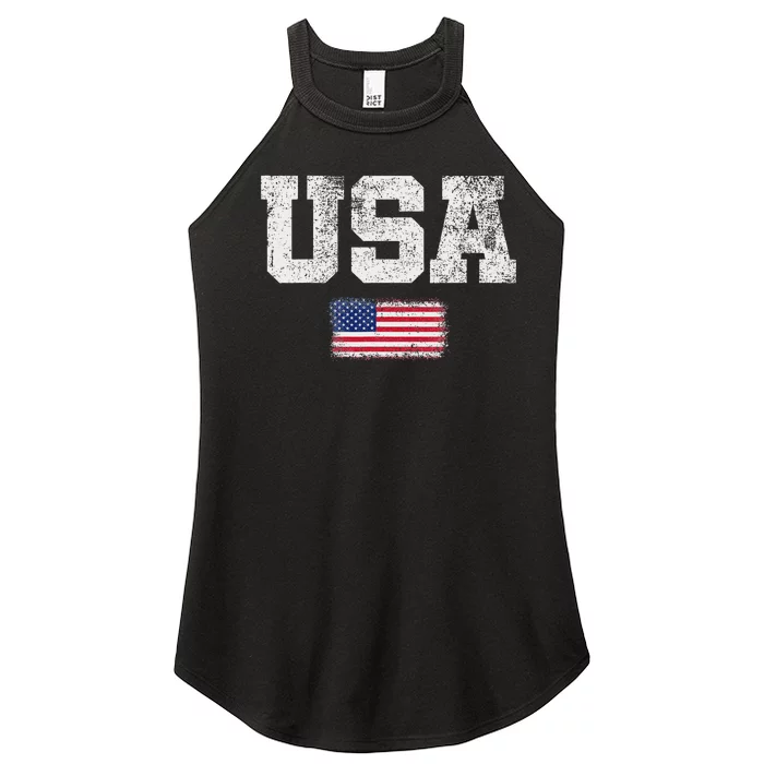 Patriotic Usa Flag 4th Of July Women’s Perfect Tri Rocker Tank