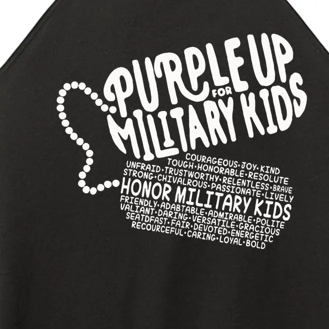 Purple Up For Military Month Of The Military Child Women’s Perfect Tri Rocker Tank