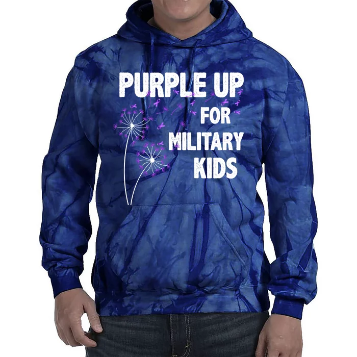 Purple Up For Military Child Month Tie Dye Hoodie