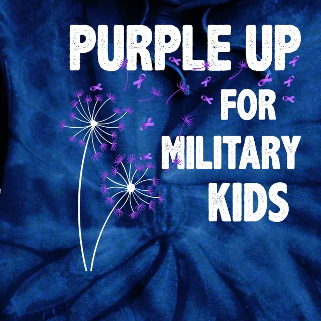 Purple Up For Military Child Month Tie Dye Hoodie