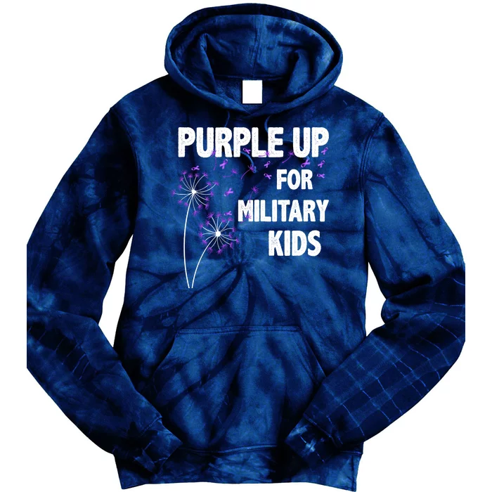 Purple Up For Military Child Month Tie Dye Hoodie