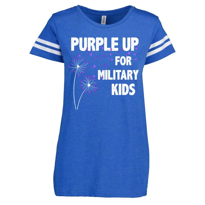 Purple Up For Military Child Month Enza Ladies Jersey Football T-Shirt