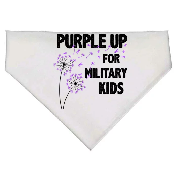 Purple Up For Military Child Month USA-Made Doggie Bandana