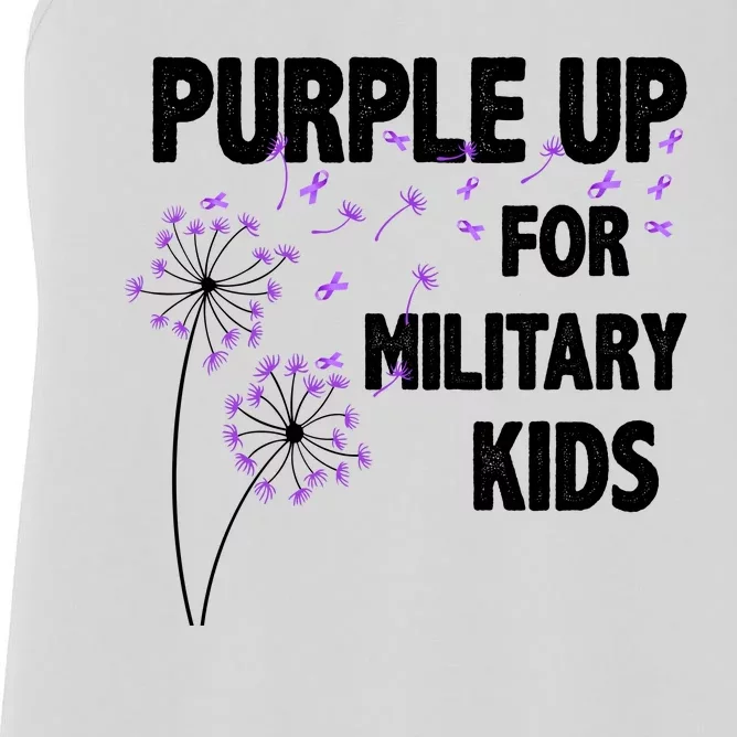 Purple Up For Military Child Month Women's Racerback Tank