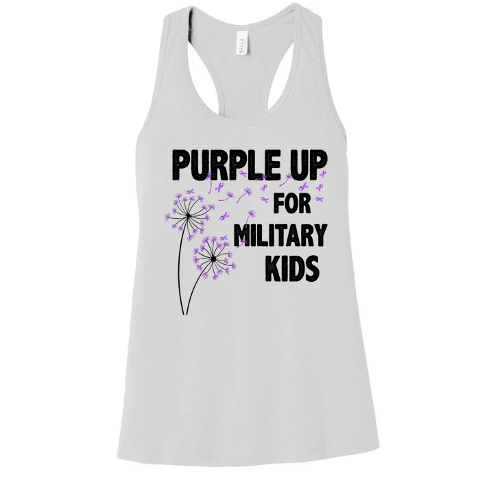 Purple Up For Military Child Month Women's Racerback Tank