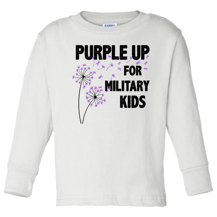 Purple Up For Military Child Month Toddler Long Sleeve Shirt