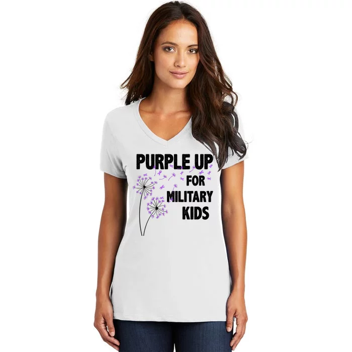 Purple Up For Military Child Month Women's V-Neck T-Shirt