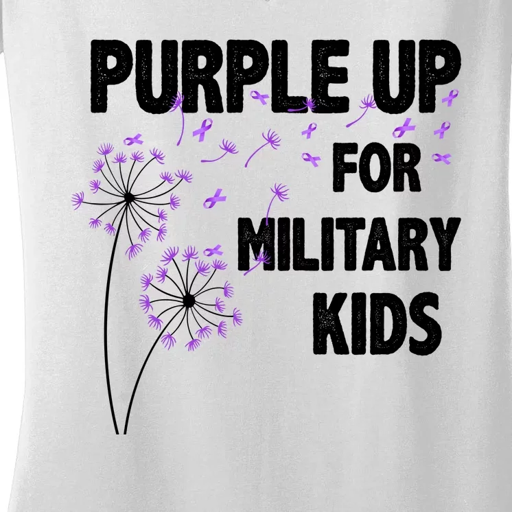 Purple Up For Military Child Month Women's V-Neck T-Shirt