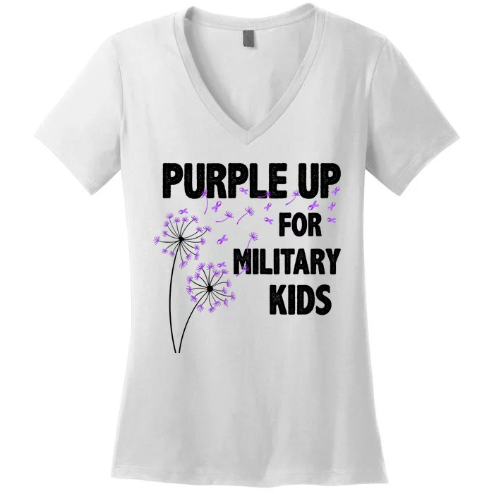 Purple Up For Military Child Month Women's V-Neck T-Shirt