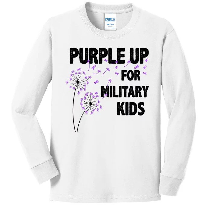 Purple Up For Military Child Month Kids Long Sleeve Shirt