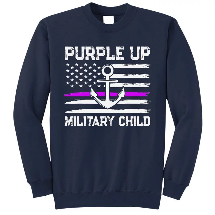 Purple Up For Military Child Month Tall Sweatshirt