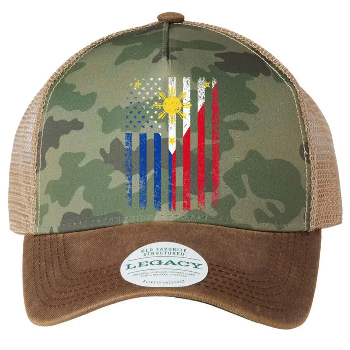 Philippines Usa Flag Legacy Tie Dye Trucker Hat