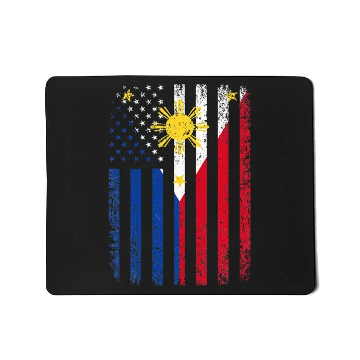 Philippines Usa Flag Mousepad