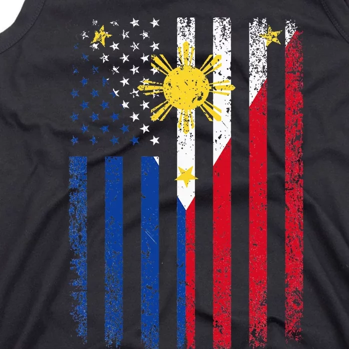 Philippines Usa Flag Tank Top