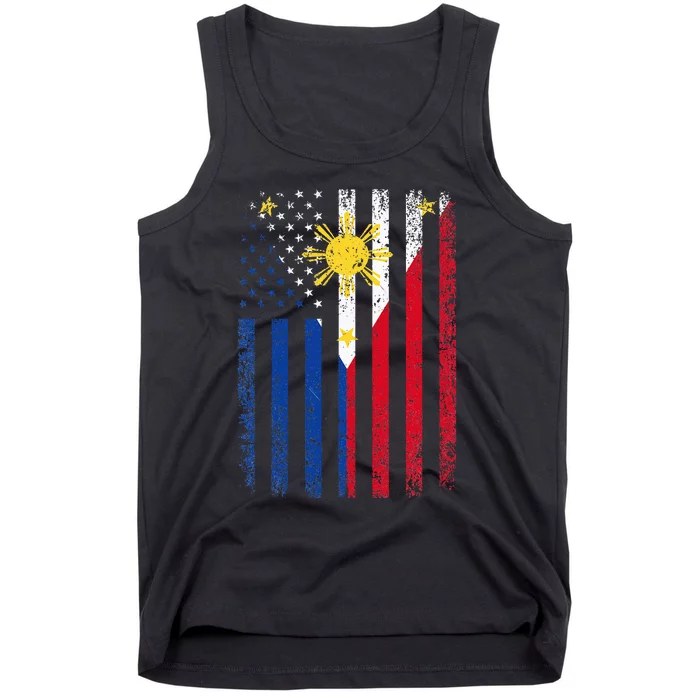 Philippines Usa Flag Tank Top