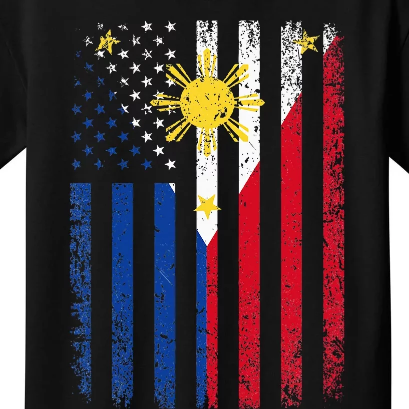 Philippines Usa Flag Kids T-Shirt