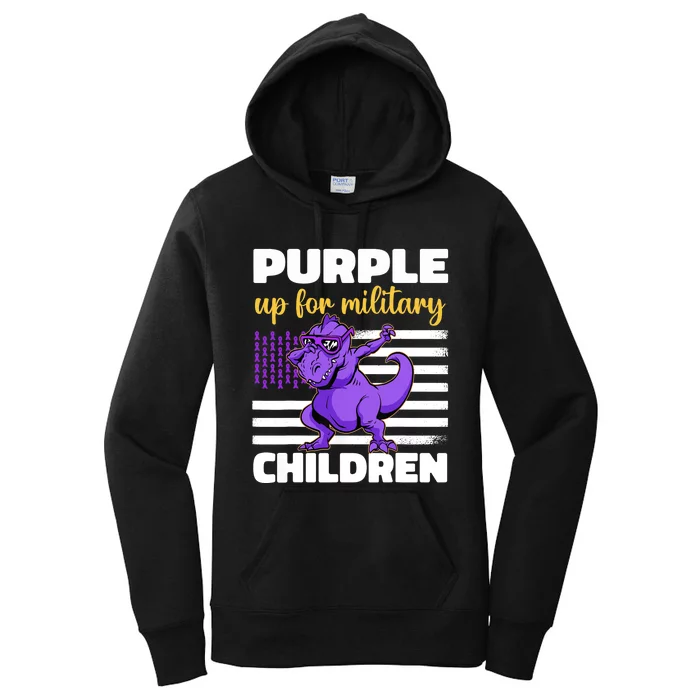 Purple Up For Military Month Of The Military Children Women's Pullover Hoodie