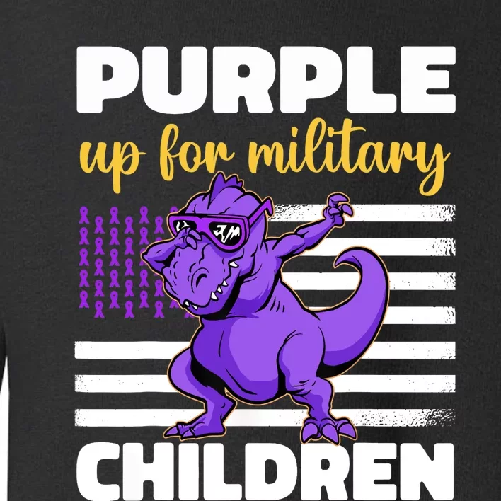 Purple Up For Military Month Of The Military Children Toddler Sweatshirt