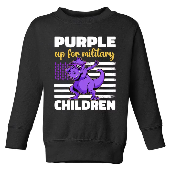 Purple Up For Military Month Of The Military Children Toddler Sweatshirt